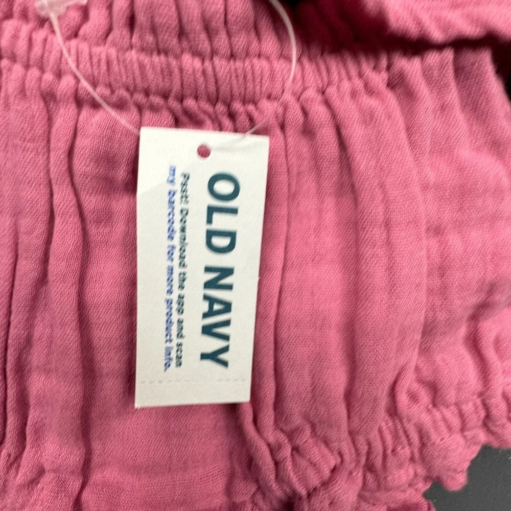 Old Navy Baby Girls Size 0-3M Pink Smocked Top Bloomers 2-Piece Outfit Set NWT